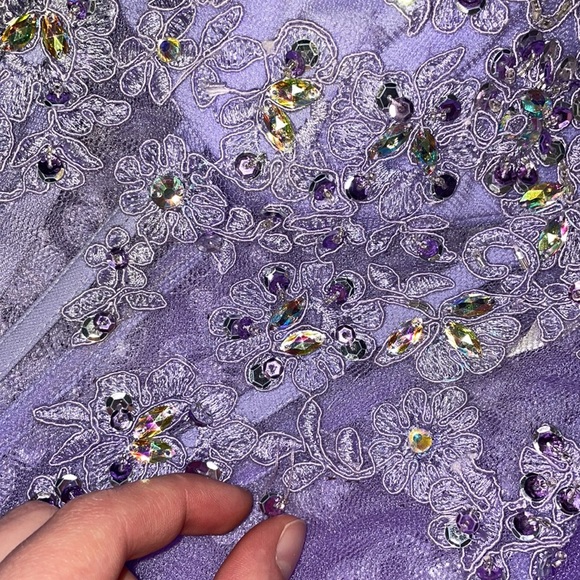 Strapless Lavender Prom Dress - Picture 16 of 16